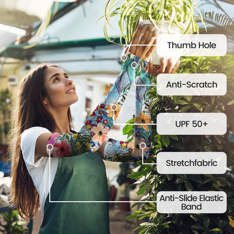 YPHCDO Store Gardening Sleeves Farm Sun Protection Arm Cooling Sleeves Thorn Proof Garden for Women Men with Thumb Hole - Image 3